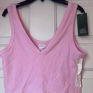 Wild Fable Pink Ribbed Tank Top
